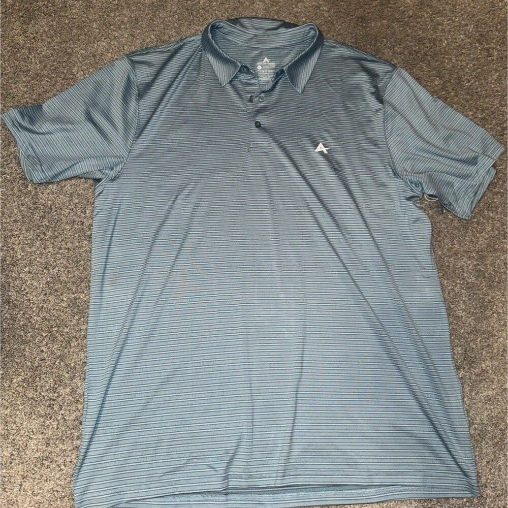 Arctic Cool Men's 2XL Performance Polo Light Blue Sage Green Golf Stretch SS
